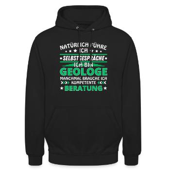 Ich führe Selbstgespräche - Landwirtschaft Edition - Unisex Hoodie - Schwarz - Vorne - Alina (178cm) & Michal (187cm)