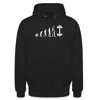 workout pumper - Unisex Hoodie - Schwarz - Vorne - Alina (178cm) & Michal (187cm)