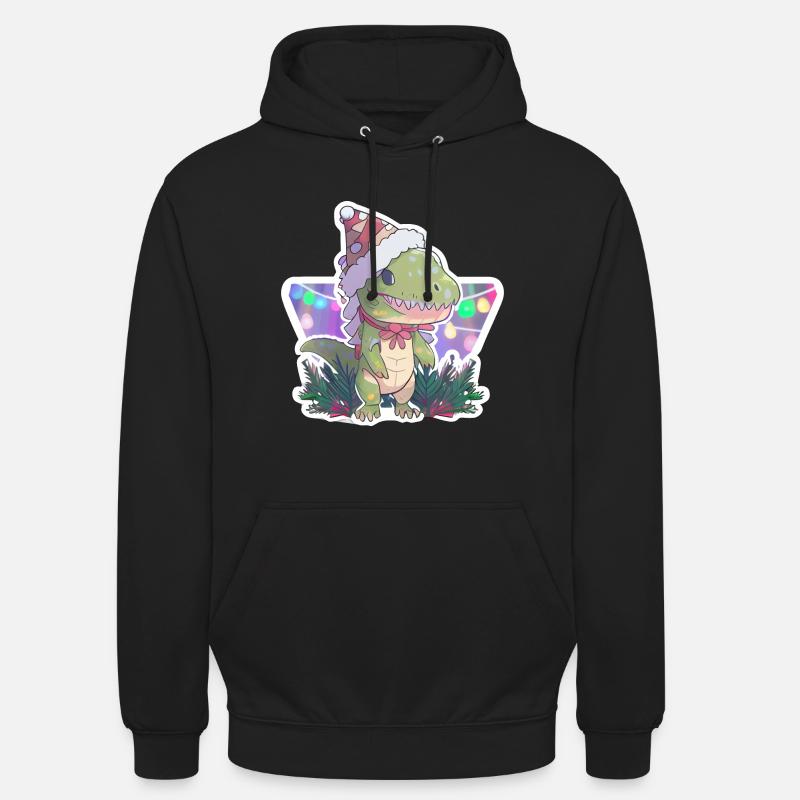 weihnachtsdinosaurier, geschenk, - Unisex Hoodie - Schwarz