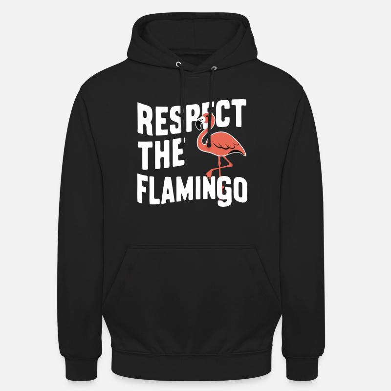 Flamant rose animal - Sweat-shirt à capuche unisexe - noir