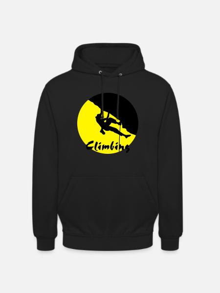 Escalade, climbing, climber - Sweat-shirt à capuche unisexe - noir