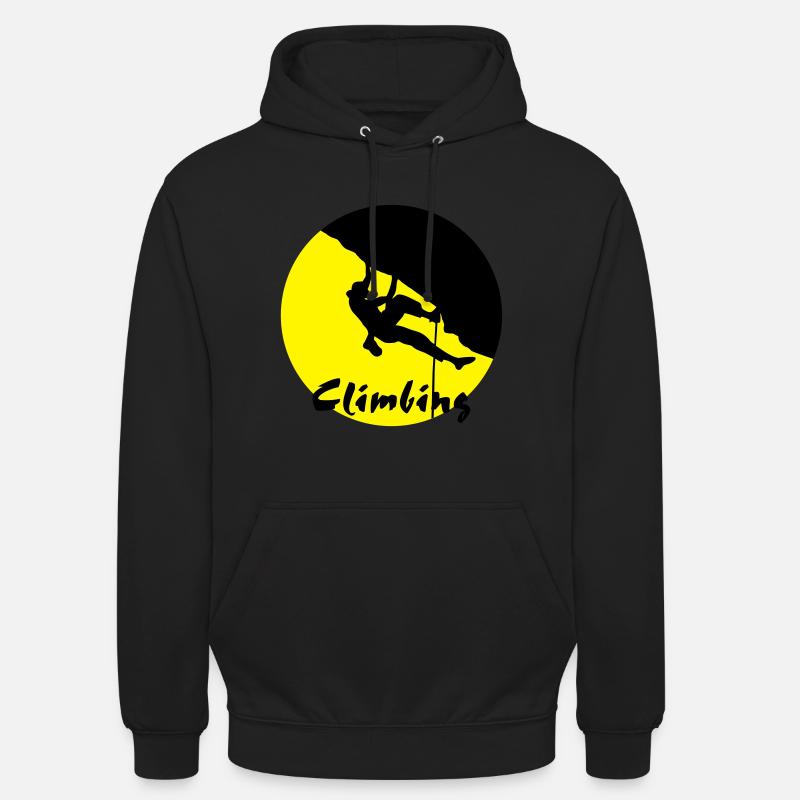 Escalade, climbing, climber - Sweat-shirt à capuche unisexe - noir