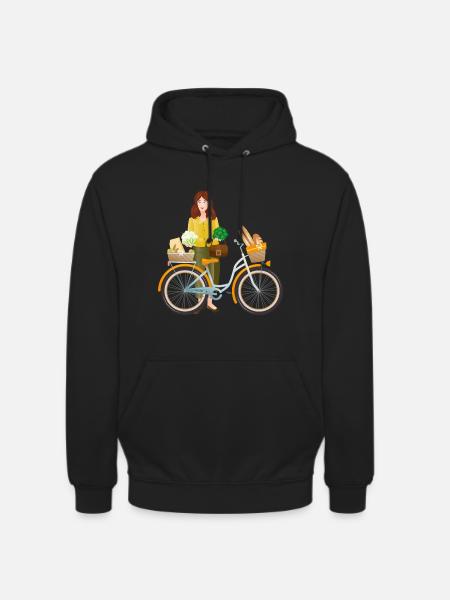 Bicycle shopping shopping basket environment - Unisex Hoodie - black