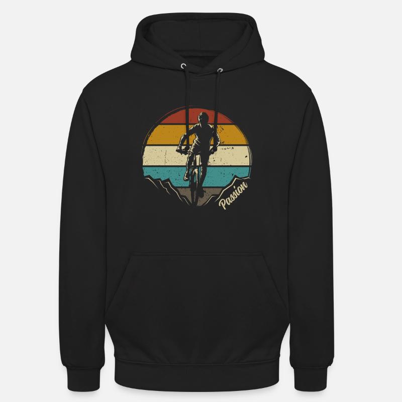 Vélo VTT VTT Vtt - Sweat-shirt à capuche unisexe - noir