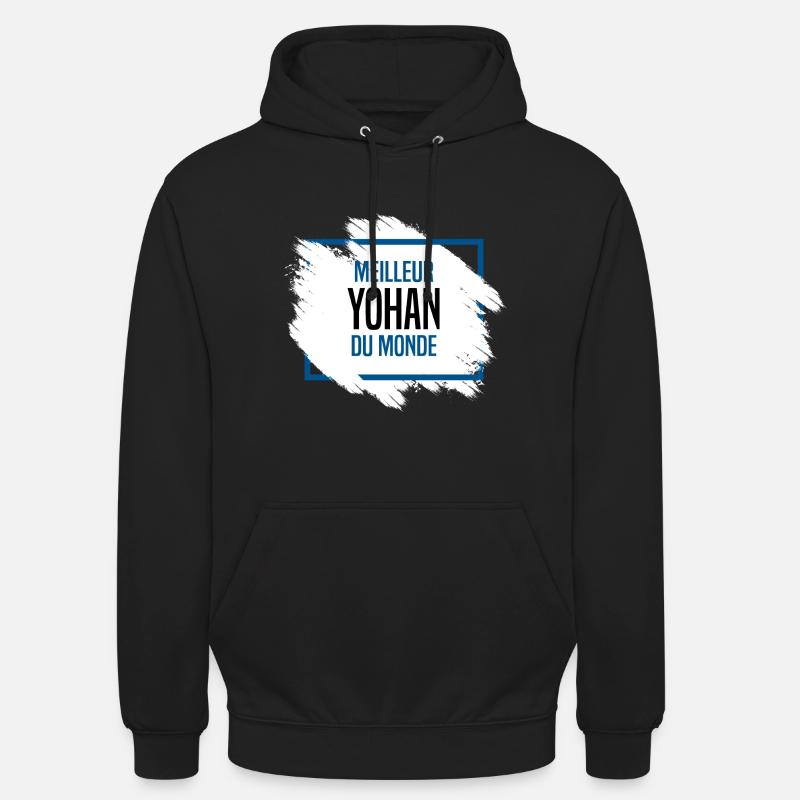 Yohan - Sweat-shirt à capuche unisexe - noir