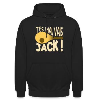 T'es mauvais jack ! oss 117 réplique film - Sweat-shirt à capuche unisexe - noir - Devant - Alina (178cm) & Michal (187cm)