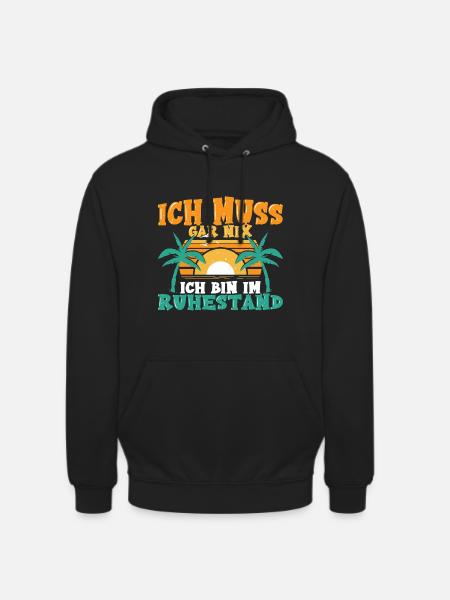 Rente Ruhestand - Unisex Hoodie - Schwarz