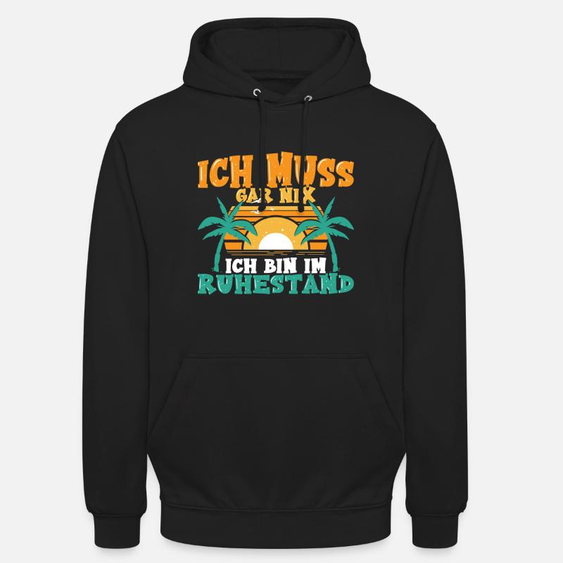 Rente Ruhestand - Unisex Hoodie - Schwarz