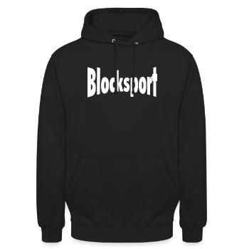 blocksport Ultra Hooligan Fankurve Fussball - Unisex Hoodie - Schwarz - Vorne - Alina (178cm) & Michal (187cm)