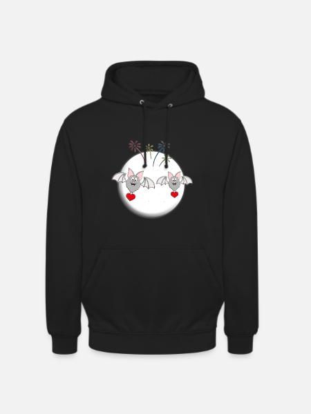 VERKNALLTE FLEDERMÄUSE - Unisex Hoodie - Schwarz