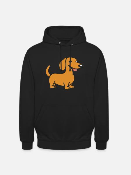teckel - Sweat-shirt à capuche unisexe - noir