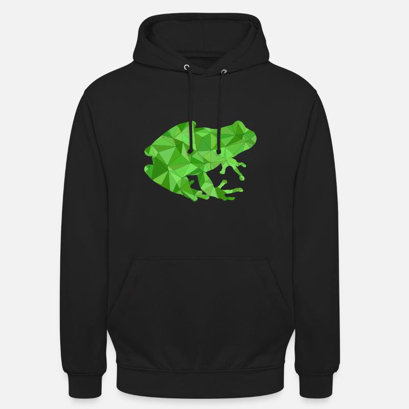 Frosch Geometrisch - Unisex Hoodie - Schwarz