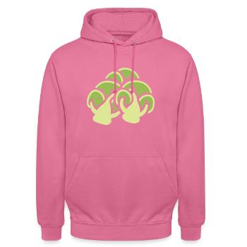 Brussels sprouts - Unisex Hoodie - pink - Front - Alina (178cm) & Michal (187cm)