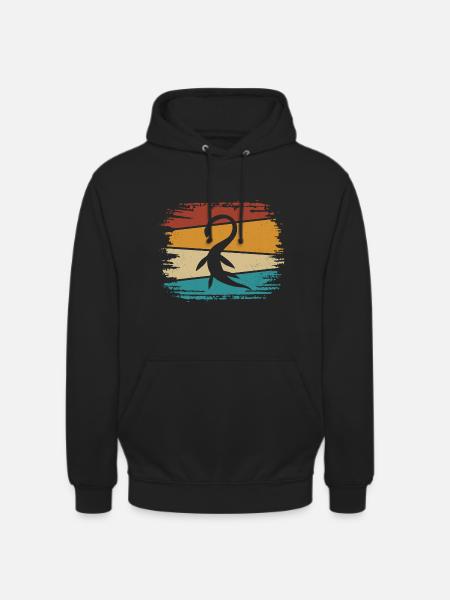 Dinosaur Plesiosaurus Water Dino - Unisex Hoodie - black
