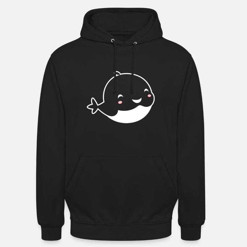 Bébé baleine - Sweat-shirt à capuche unisexe - noir