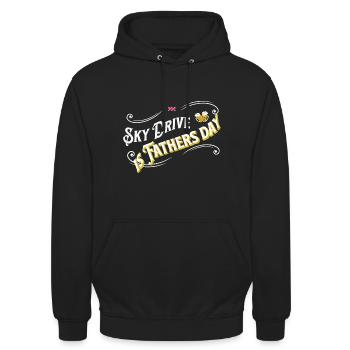 Himmelfahrt Vatertag Denglish - Unisex Hoodie - Schwarz - Vorne - Alina (178cm) & Michal (187cm)
