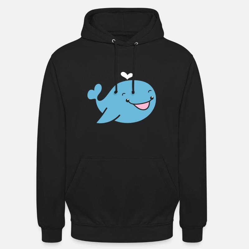 Wal - Unisex Hoodie - Schwarz