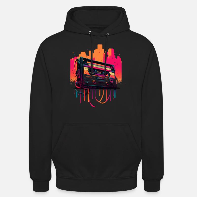 Mixtape rétro - Sweat-shirt à capuche unisexe - noir