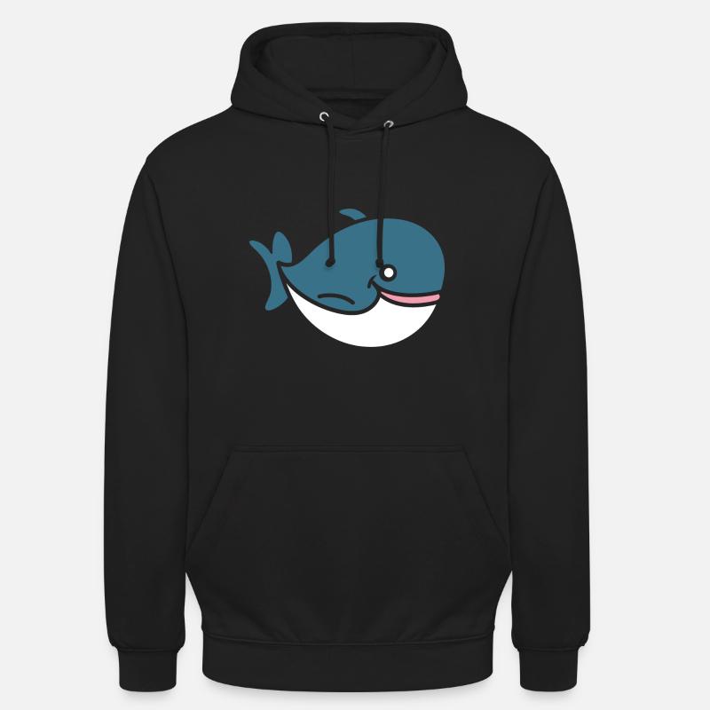 Bébé baleine - Sweat-shirt à capuche unisexe - noir