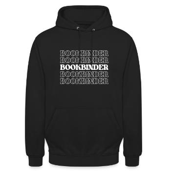 Bookbinder Binder Book Worker Book Mender Book - Unisex Hoodie - black - Front - Alina (178cm) & Michal (187cm)