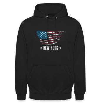 New york - Unisex Hoodie - Schwarz - Vorne - Alina (178cm) & Michal (187cm)