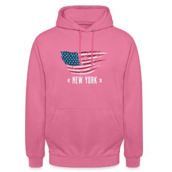 New york - Unisex Hoodie - Pink - Vorne - Alina (178cm) & Michal (187cm)