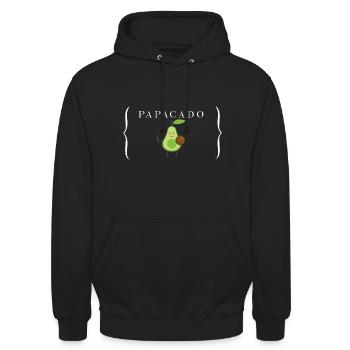 PAPACADO DESIGN for expectant fathers - Unisex Hoodie - black - Front - Alina (178cm) & Michal (187cm)