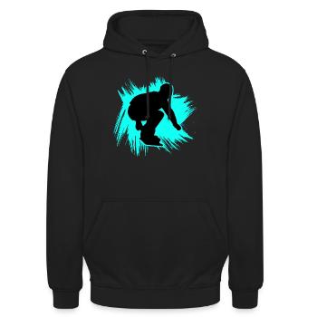 Snowboarder - Sweat-shirt à capuche unisexe - noir - Devant - Alina (178cm) & Michal (187cm)