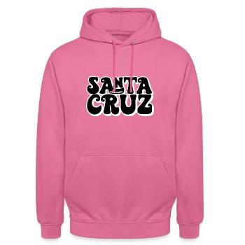 Santa Cruz Californie Coucher de soleil 70s 80s - Sweat-shirt à capuche unisexe - rose - Devant - Alina (178cm) & Michal (187cm)