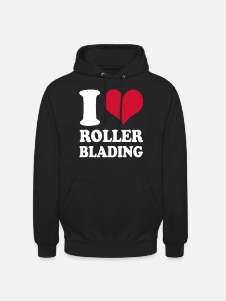 I Love Rollerblading - Unisex Hoodie - black