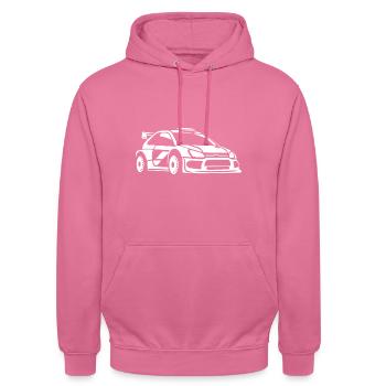 Rallye-Fahrzeug - Unisex Hoodie - Pink - Vorne - Alina (178cm) & Michal (187cm)