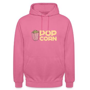Pop corn - Sweat-shirt à capuche unisexe - rose - Devant - Alina (178cm) & Michal (187cm)
