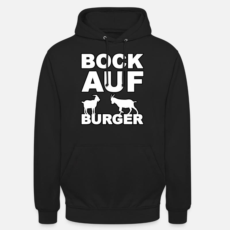 Bock auf Burger - Unisex Hoodie - Schwarz