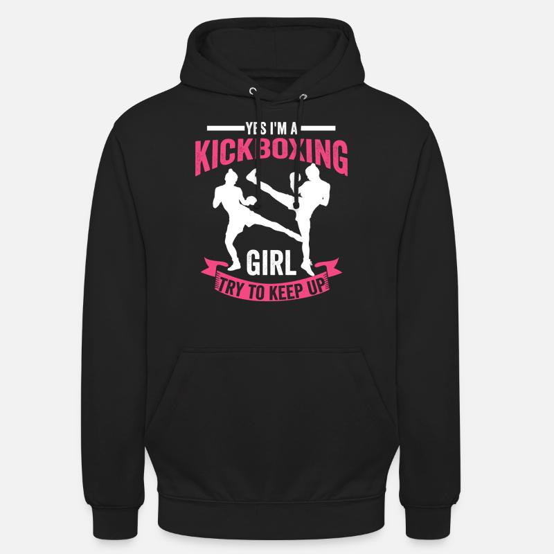 Kickboxen Mädchen Geschenk - Unisex Hoodie - Schwarz