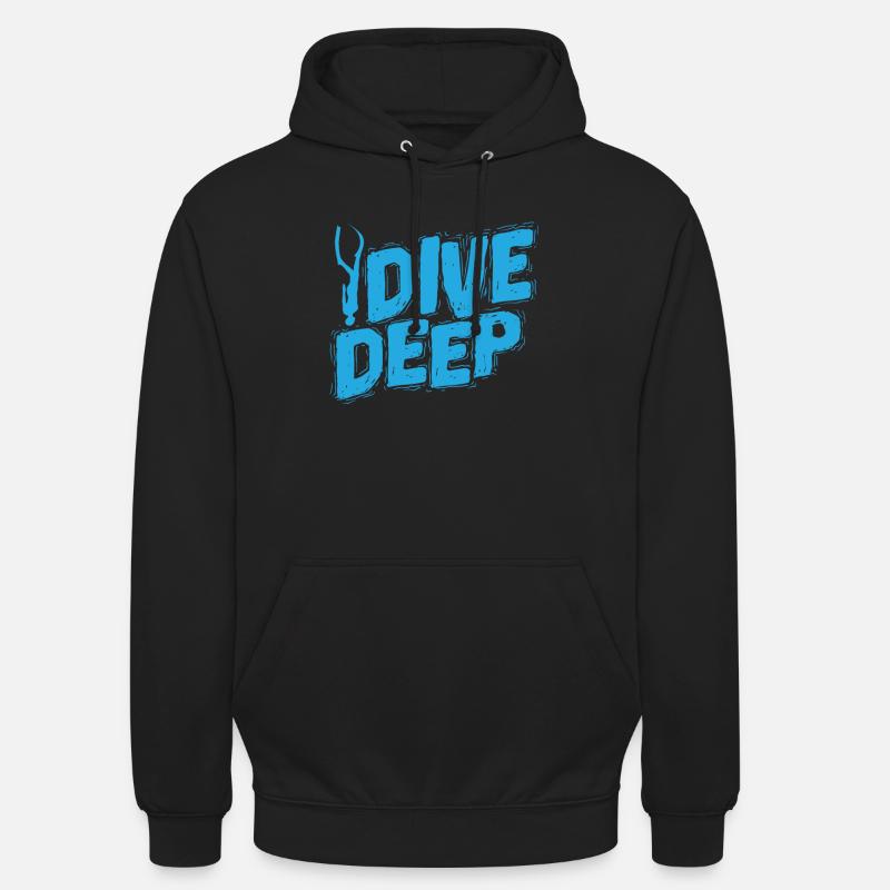 Plongeur d’apnée Dive Deep - Sweat-shirt à capuche unisexe - noir