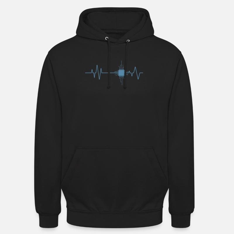 Technologie Professionnelle Heartbeat Chip Electronics - Sweat-shirt à capuche unisexe - noir