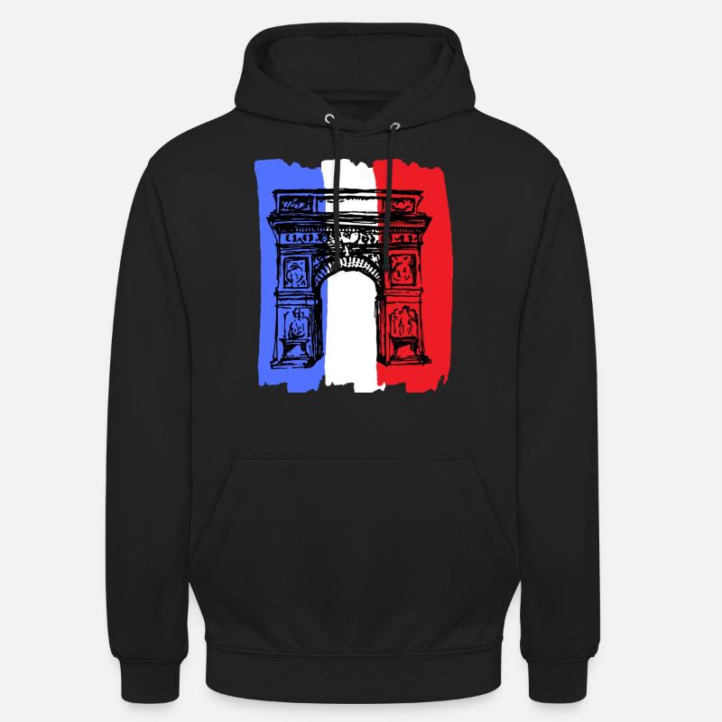 Arc de Triomphe - Sweat-shirt à capuche unisexe - noir