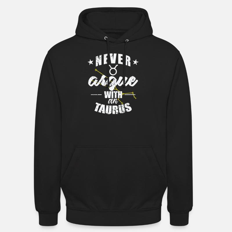 Stjärntecken Argumentera aldrig med en Oxe Oxen Oxen - Luvtröja unisex - svart