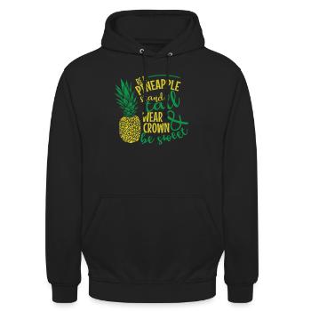 Soyez un ananas et soyez un fruit sucré - Sweat-shirt à capuche unisexe - noir - Devant - Alina (178cm) & Michal (187cm)