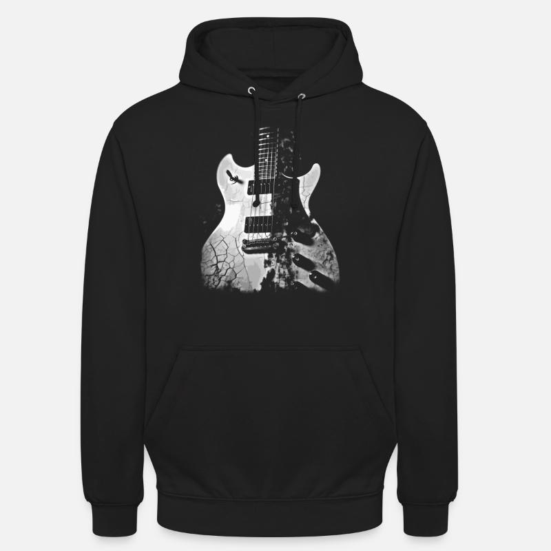 Guitare - Sweat-shirt à capuche unisexe - noir