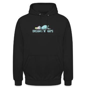 Dreams 'n' Naps Pajamas Pajamas - Unisex Hoodie - black - Front - Alina (178cm) & Michal (187cm)