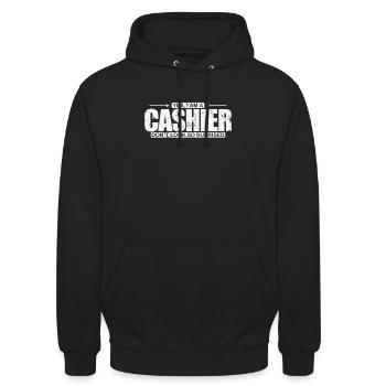 Yew I am a Cashier Don't look so suprised - Unisex Hoodie - black - Front - Alina (178cm) & Michal (187cm)