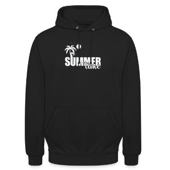 Summer Time baden Strand Sonne - Unisex Hoodie - Schwarz - Vorne - Alina (178cm) & Michal (187cm)