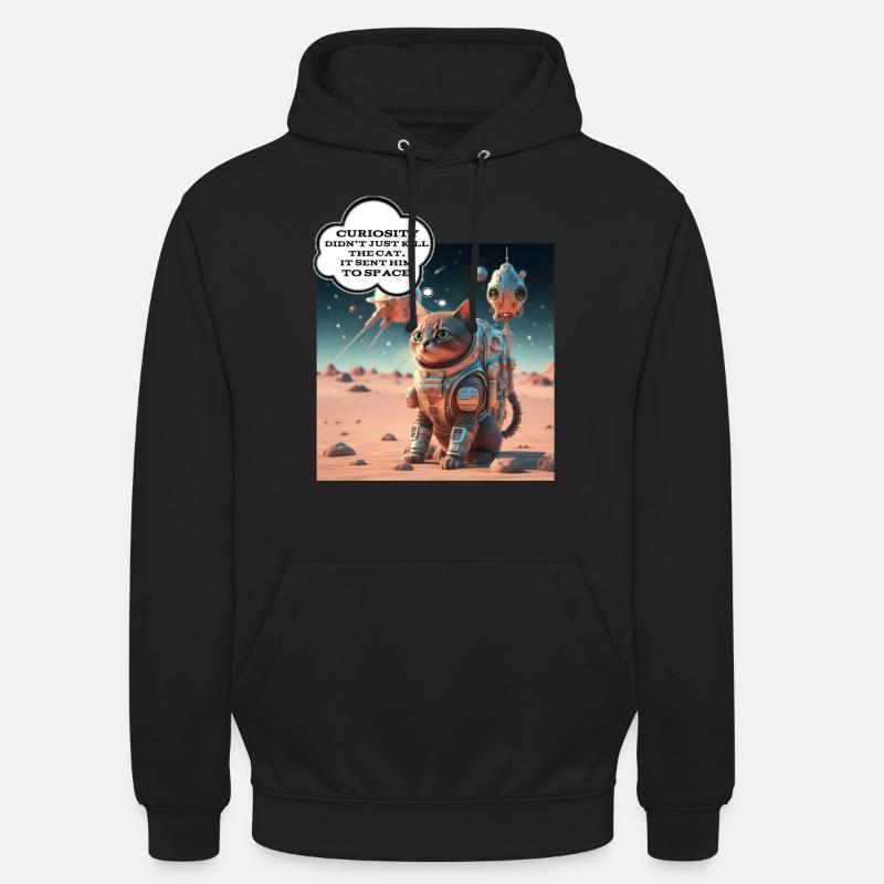 Curiosity kill cat - Unisex Hoodie - Schwarz