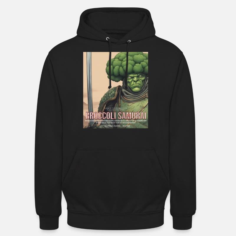 Conception de film de samouraï de brocoli - Sweat-shirt à capuche unisexe - noir