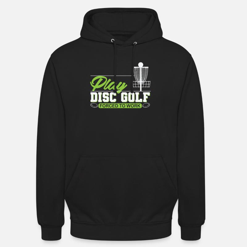 Jouer au Disc Golf - Sweat-shirt à capuche unisexe - noir