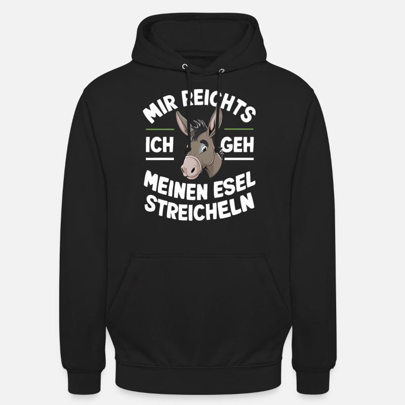 Âne âne mulet Muli - Sweat-shirt à capuche unisexe - noir