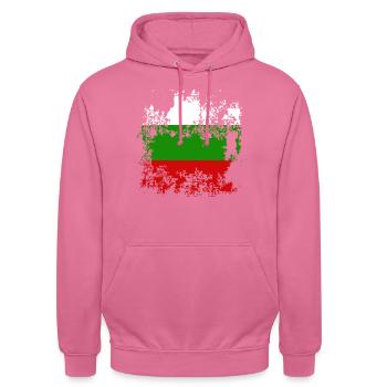 Flag Bulgaria vintage - Unisex Hoodie - pink - Front - Alina (178cm) & Michal (187cm)