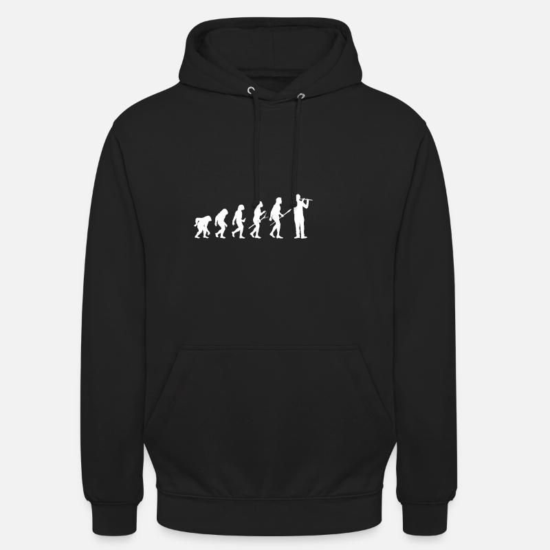 Flautist Evolution Flute - Unisex Hoodie - black