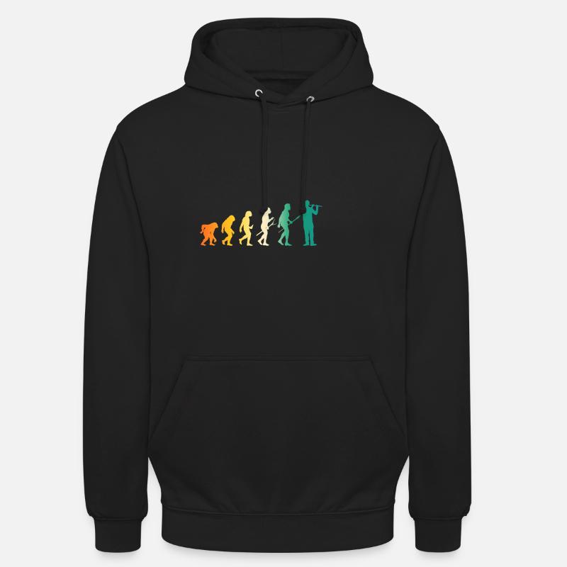 Flautist Evolution Flute - Unisex Hoodie - black